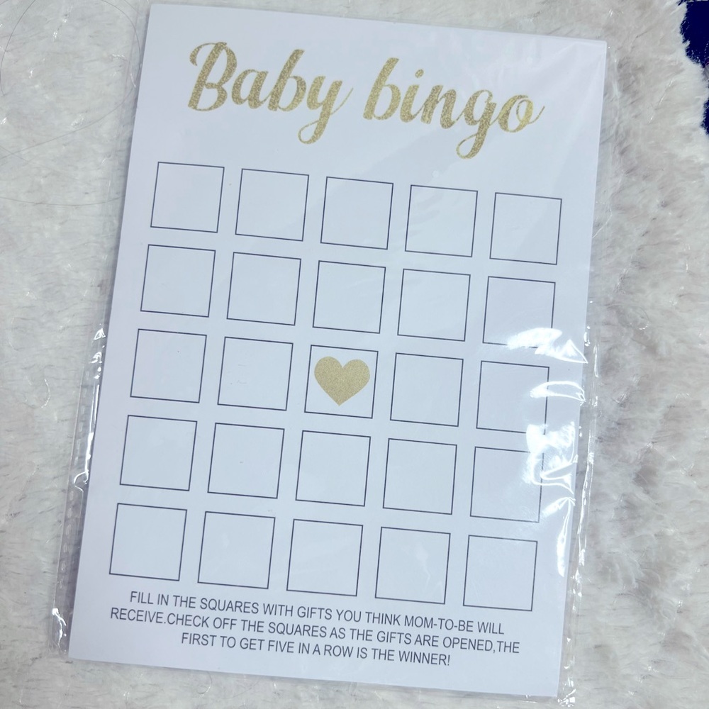 Baby shower bingo game